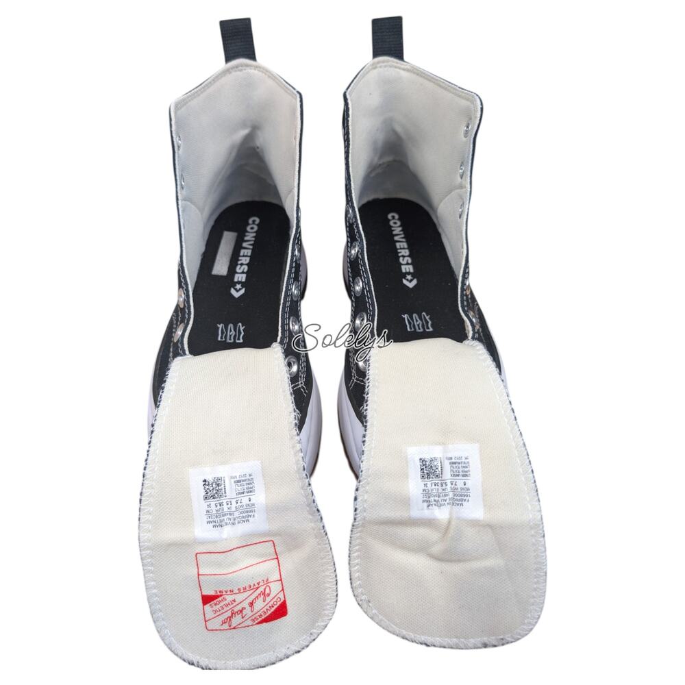 Converse CTAS Run Star Hike High Black White Platform Canvas Sneaker Womens 7.5 - Picture 8 of 10